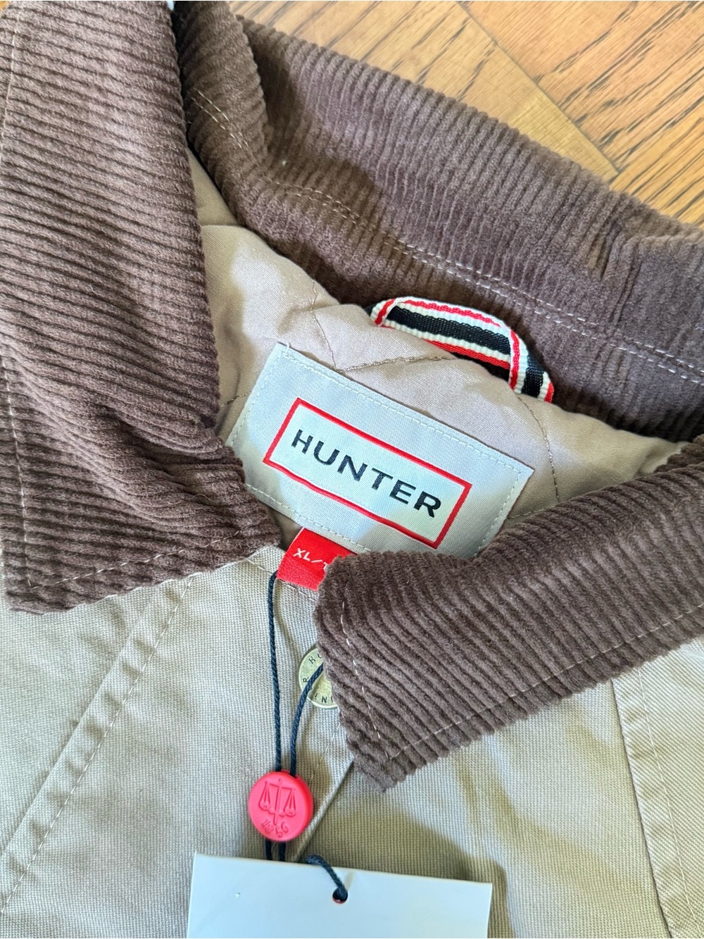 Hunter Khaki Utility Jacket | Brown Corduroy Collar | NWT - Picture 3 of 6